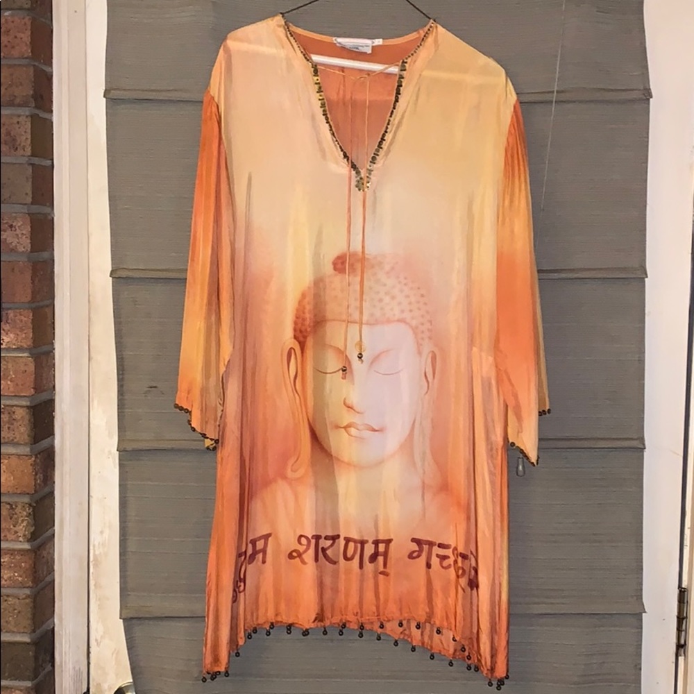 COPY - VINTAGE Hand-Painted Silk Dress/Cover-Up✌🏼